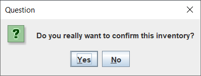 Confirm Inventory